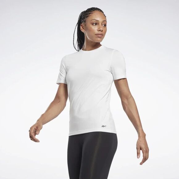 Reebok Apparel Women's Workout Ready Speedwick T-Shirt Training Top White S - Picture 1 of 4